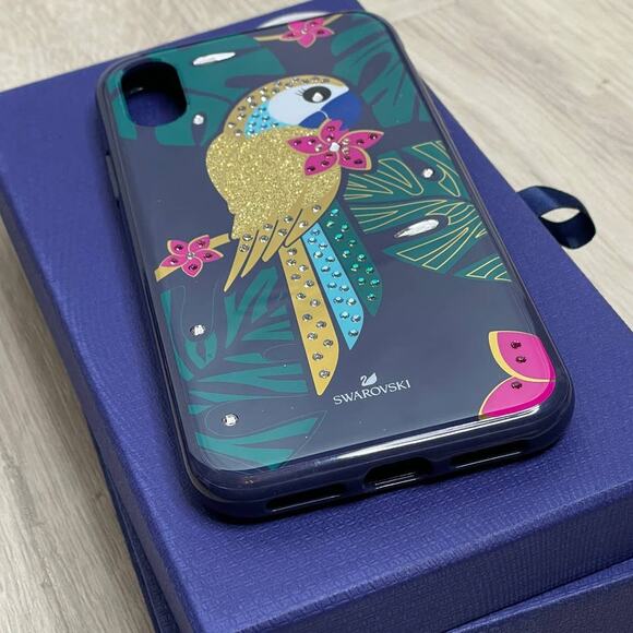 Swarovski Parrot iPhone XS / X Case Multicolored - Picture 3 of 7